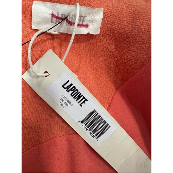 NWT LAPOINTE Pebble Crepe Cut-Out Dress Size US 12 $1490 - Picture 7 of 8